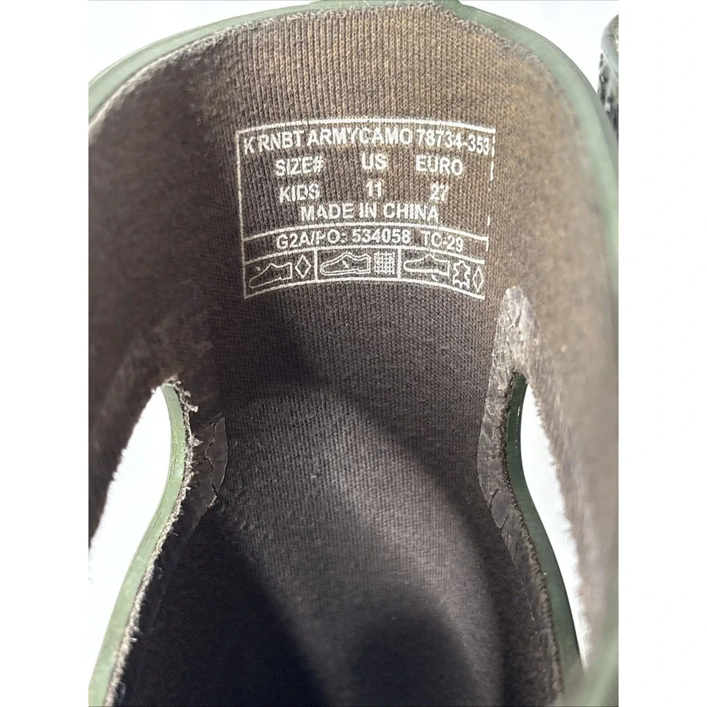 Bogs Kid's Rain‎ Boots in Camo Green Waterproof 78734-353 Size 11 Gorpcore